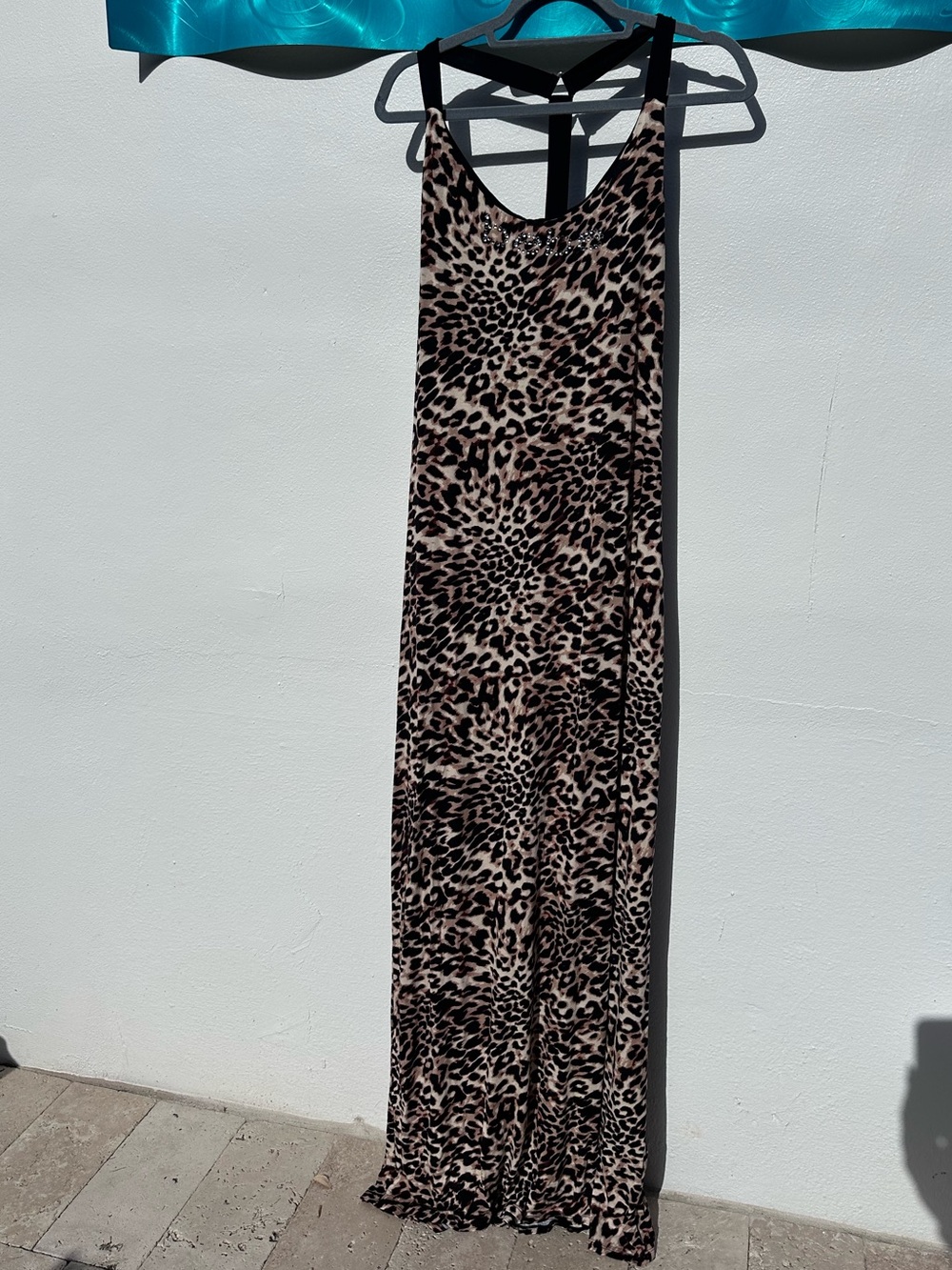 Bebe Y2K brand new with tags leopard print cross strapped maxi dress size XL